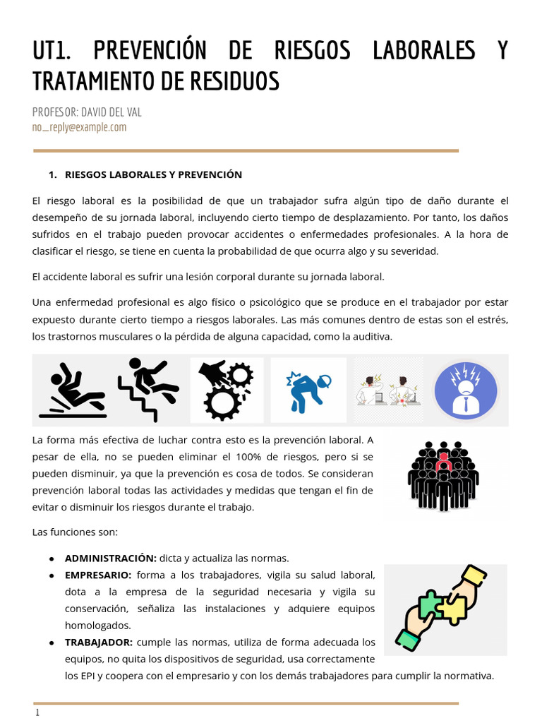 Prevención de Riesgos Laborales y EPI | PDF | Residuos