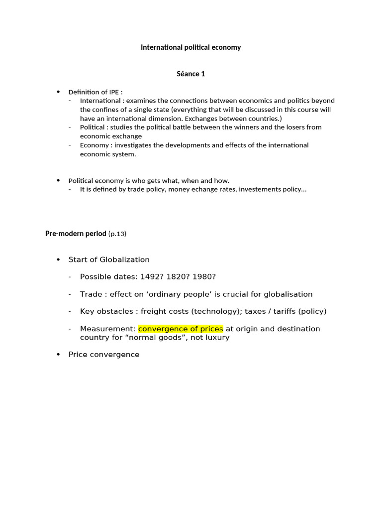International Political Economy | PDF | World Trade Organization | Free ...