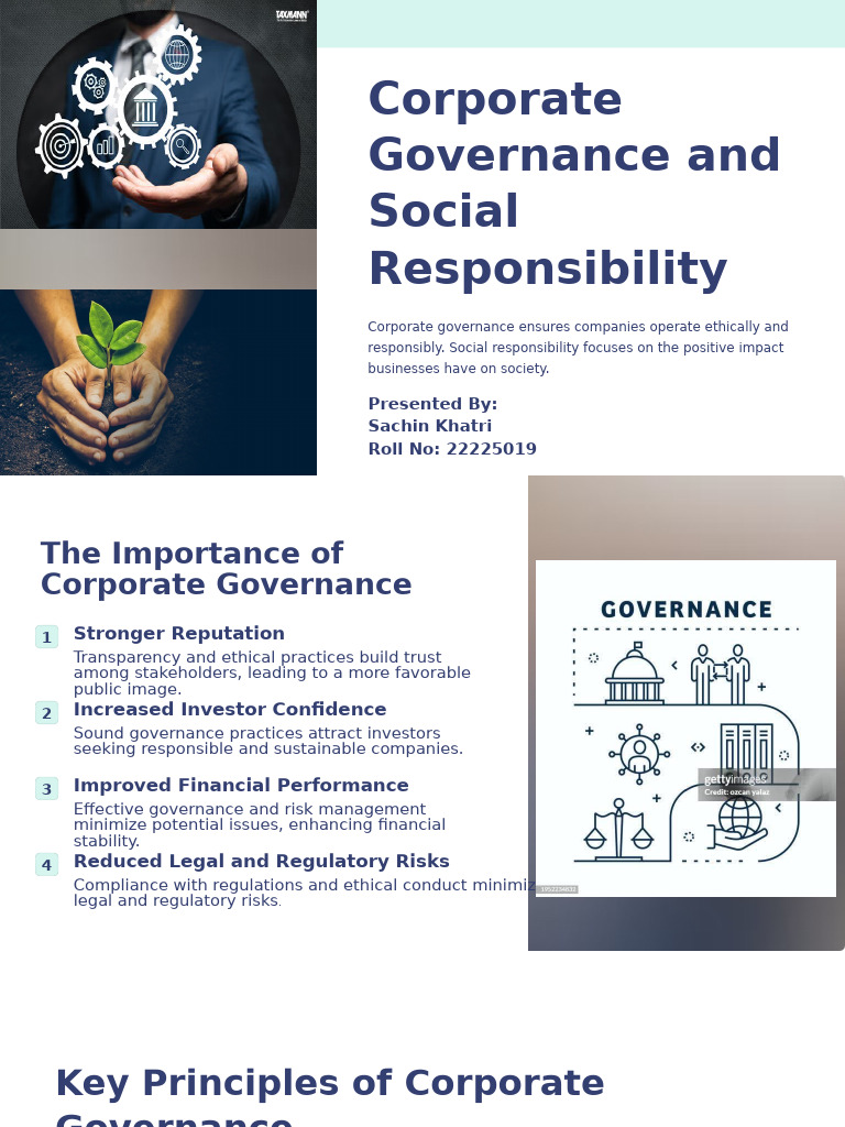 Corporate Governance and Social Responsibility | PDF | Governance ...
