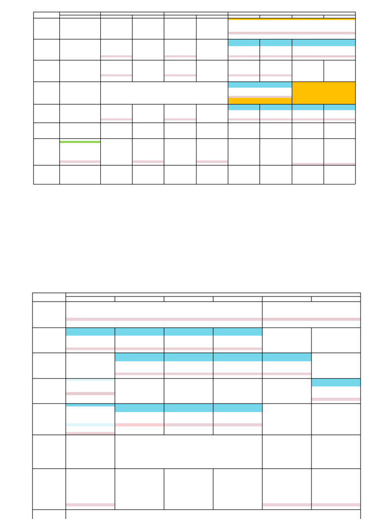 Weekly Class Schedule and Tests | PDF