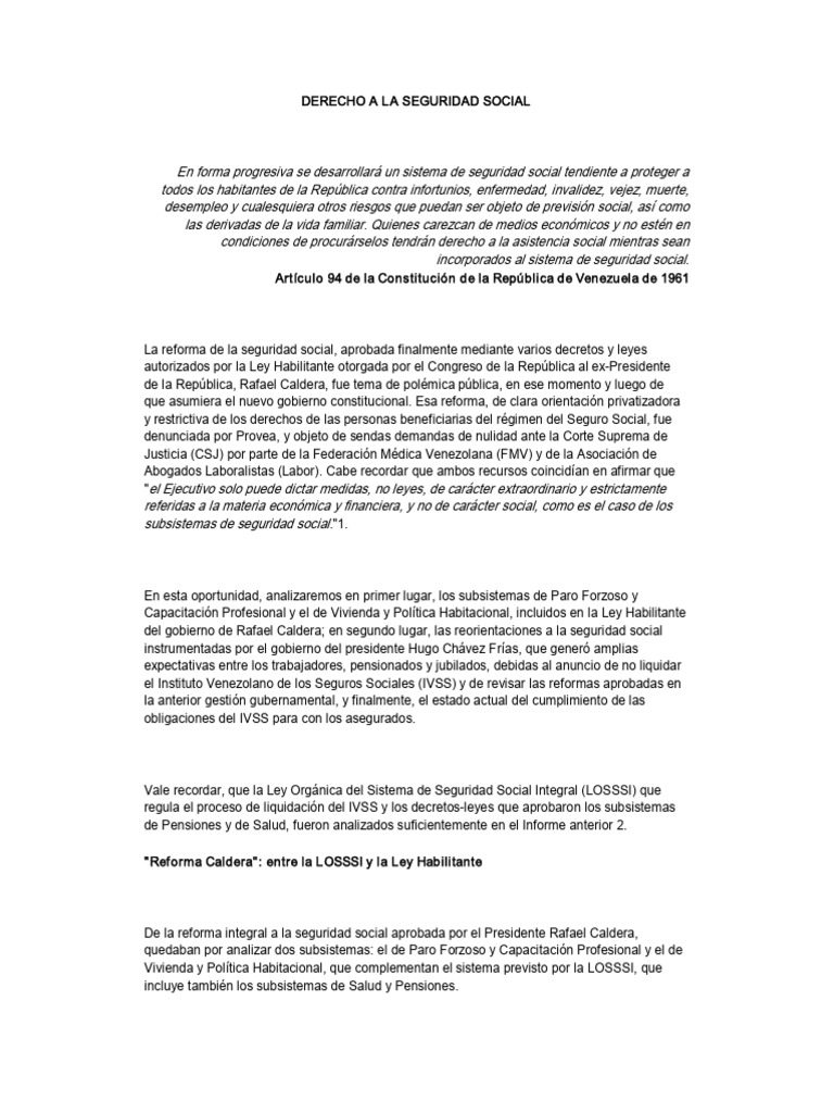 005 derecho a la seguridad social1 PDF Desempleo Bienestar