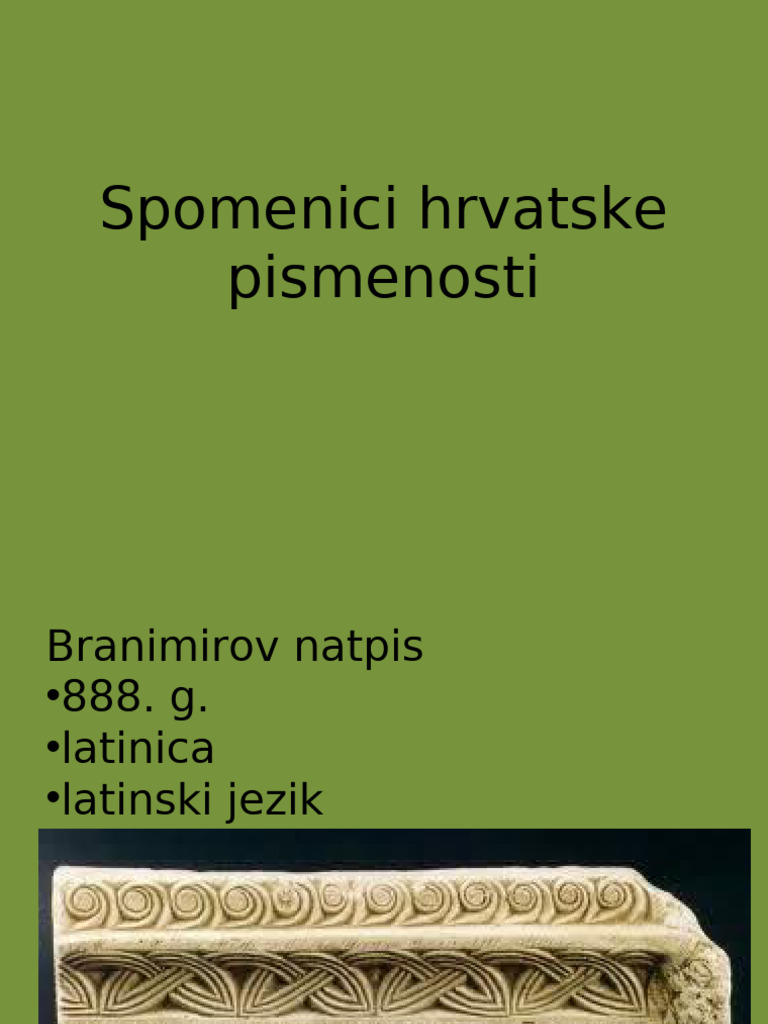 Spomenici Hrvatske Pismenosti | PDF