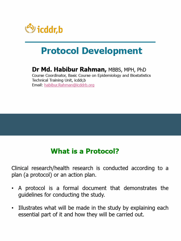 Overview of Protocol Development, Objective, Introduction | PDF ...