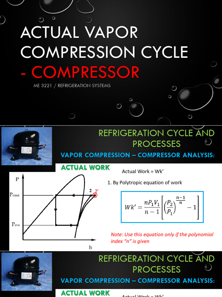 2 Actual Vapor Compression-Compressor | PDF | Gas Technologies ...