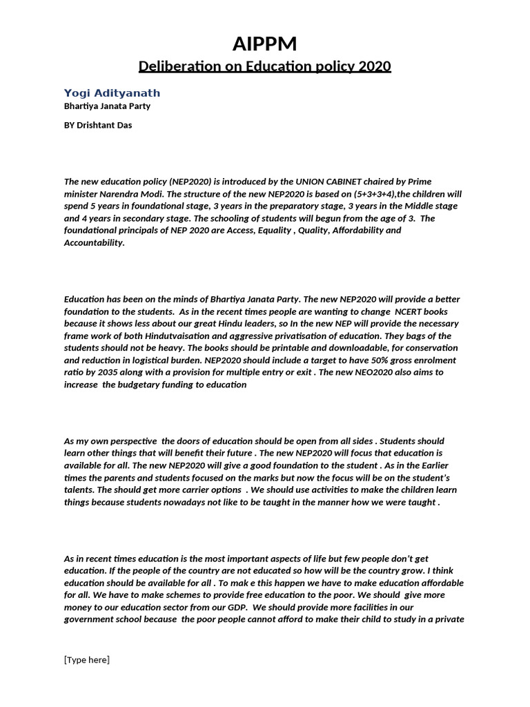 NEP 2020: Transforming Indian Education | PDF | Economies