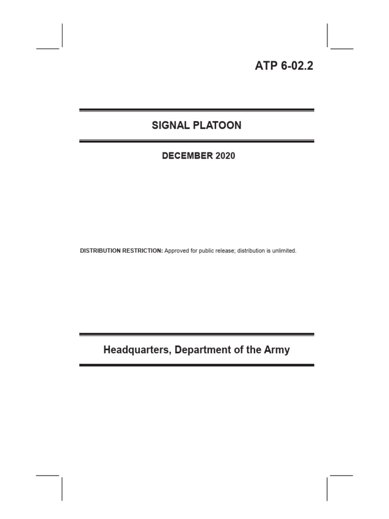 Atp 6 02 2 signal platoon pdf company military unit platoon