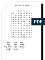 Bullying Word Search