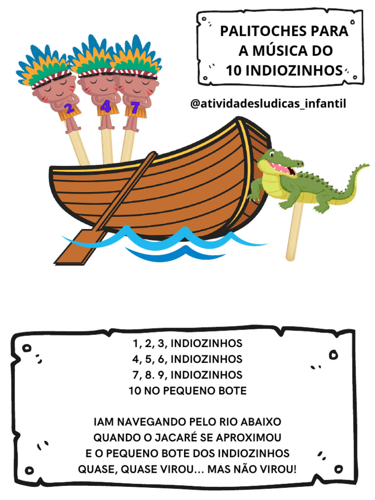 Atividades Lúdicas: 10 Indiozinhos | PDF | Pré-escola | Aprendizado