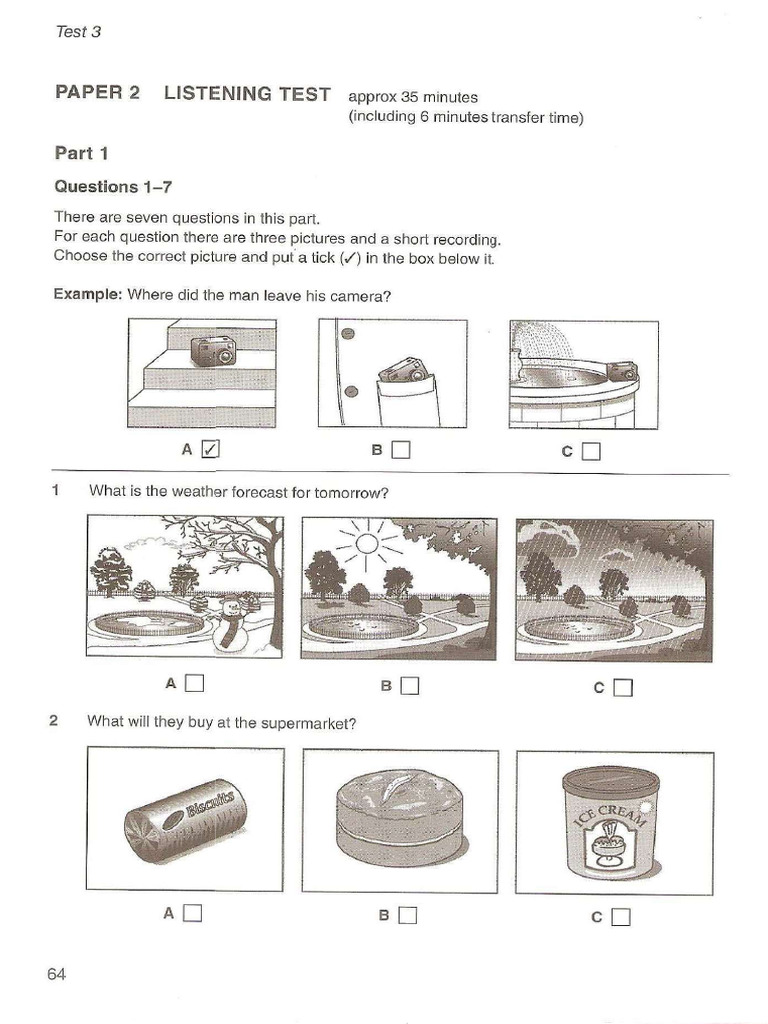 Test 3 - Listening | PDF