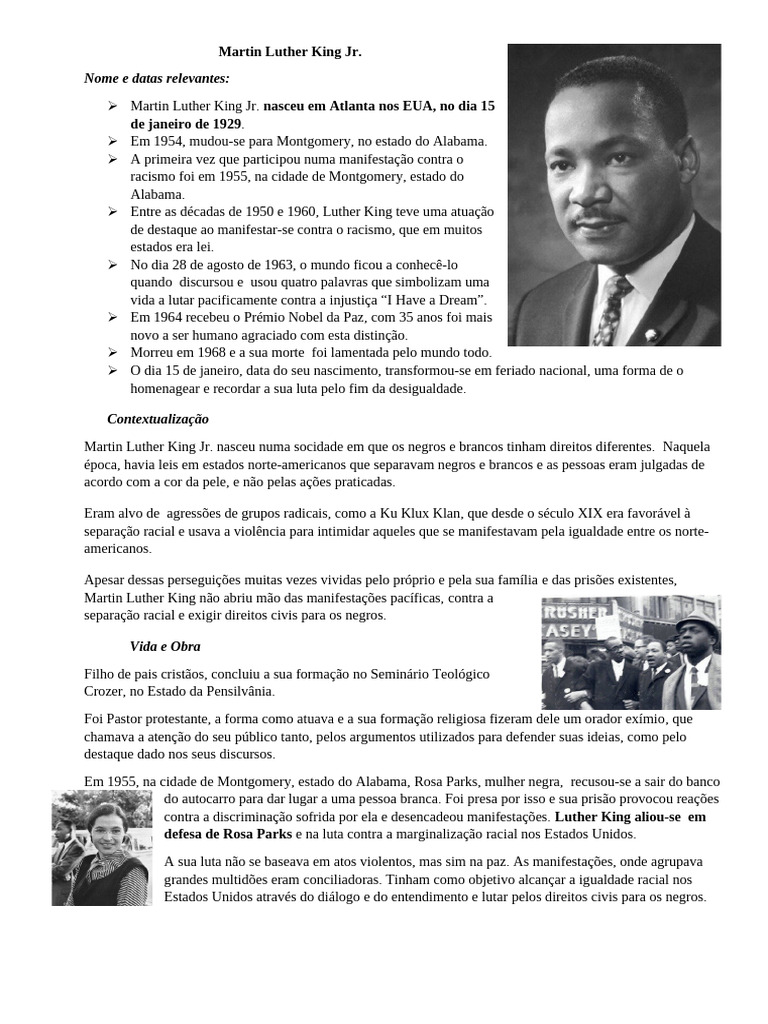 Martin Luther King JR | PDF | Martin Luther King Jr.