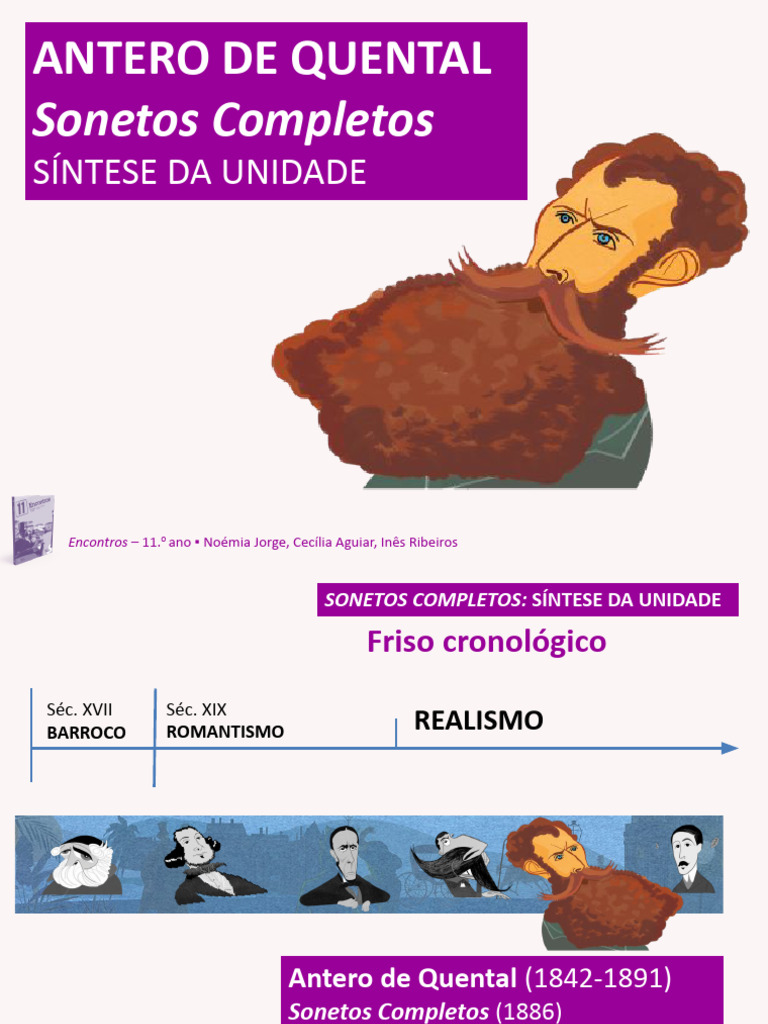 Enc11 Antero Quental Sintese Unidade - PPTX | PDF | Sonetos | Amor