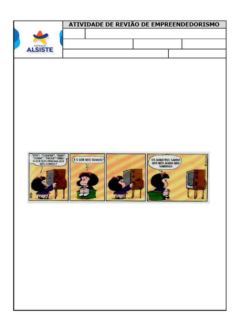 9º Ano - Atividade de Revião de Empreendedorismo | PDF | Empreendedorismo