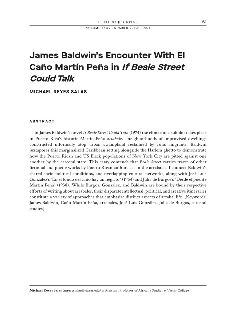 Baldwin's Puerto Rico in Beale Street | PDF | San Juan | Cuba
