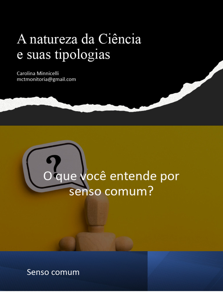 001 - A Natureza Da Cincia e Suas Tipologias - PPTX 1 | PDF | Science ...