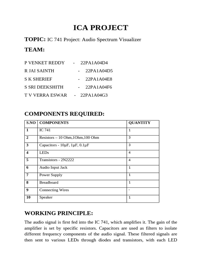 Ica Project | PDF | Amplifier | Electronic Filter