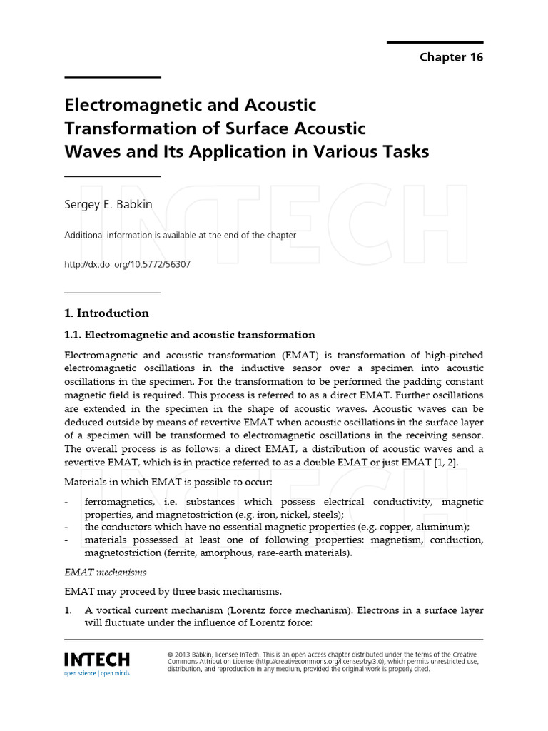 Electromagnetic and Acoustic Transformation of SAW and Its Application ...