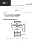 Download SAP2000 Tutorials - CE463_Lab1 by Ouafi Saha SN78264205 doc pdf