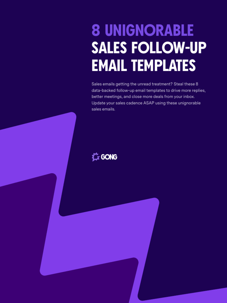 8 Unignorable Sales Follow Up Email Templates 1 PDF Sales