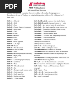 LibreOffice Writer Keyboard Shortcuts | PDF | Control Key | Text