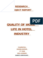 Quality of Work Life in Hotel Industry