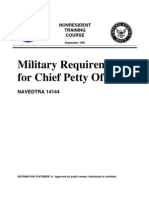 US Navy Course NAVEDTRA 14144 - Military Requirements For Chief Petty Officer