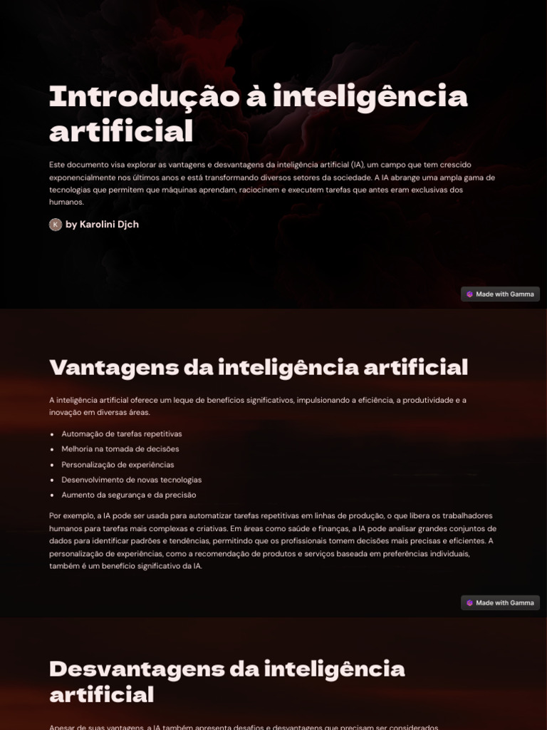 Vantagens e Desvantagens da IA | PDF | Inteligência artificial ...