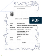 Control de Calidad de Los Alimentso Monografia