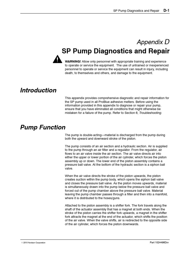 SP Pump Diagnostic and Repair Guide | PDF | Pump | Valve