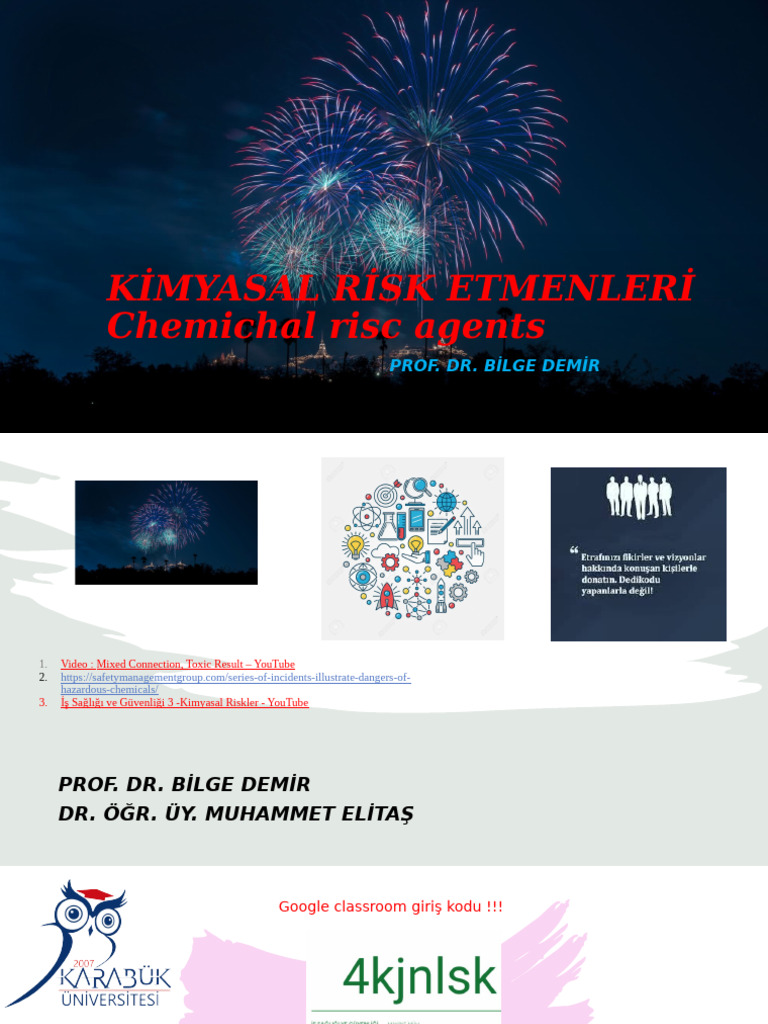 Kimyasal Risk Etmenleri | PDF