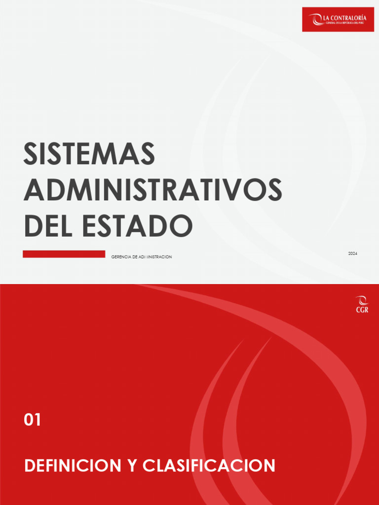 Sistemas Administrativos del Estado 2024 | PDF | Administración Pública