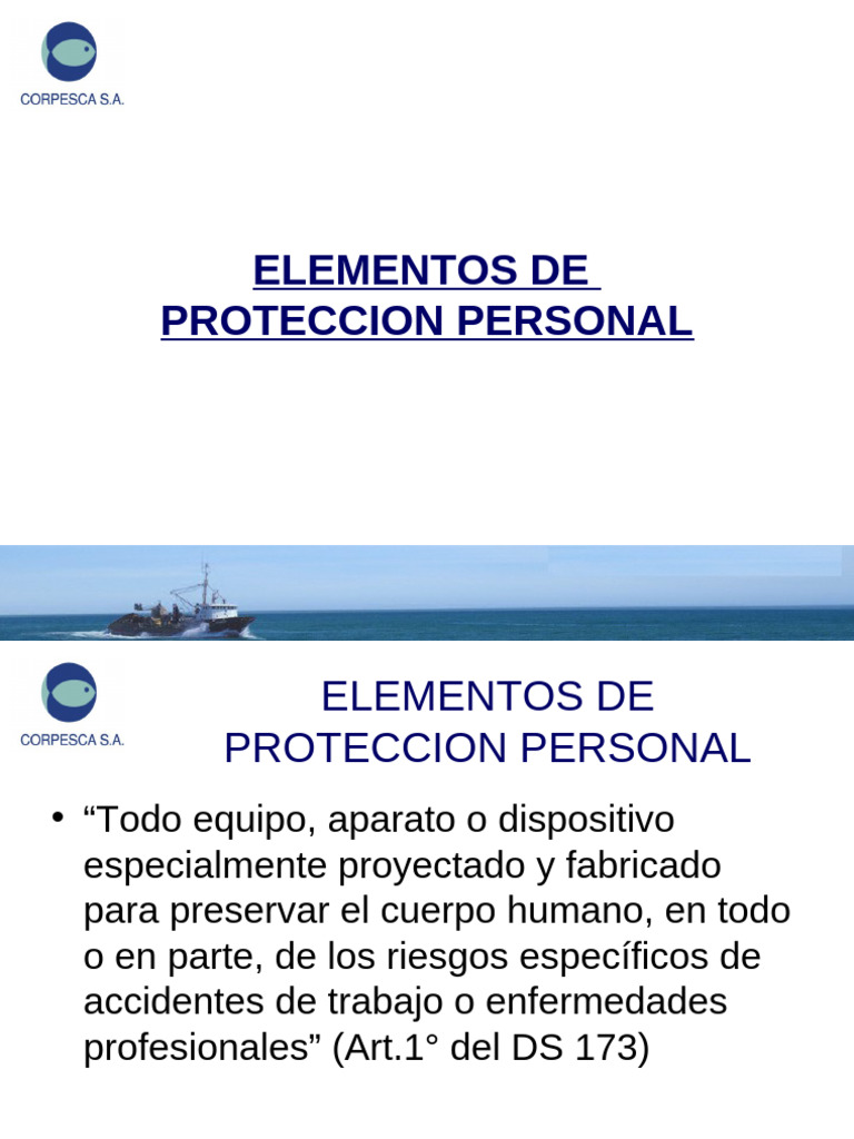 Elementos Proteccion Personal Pdf