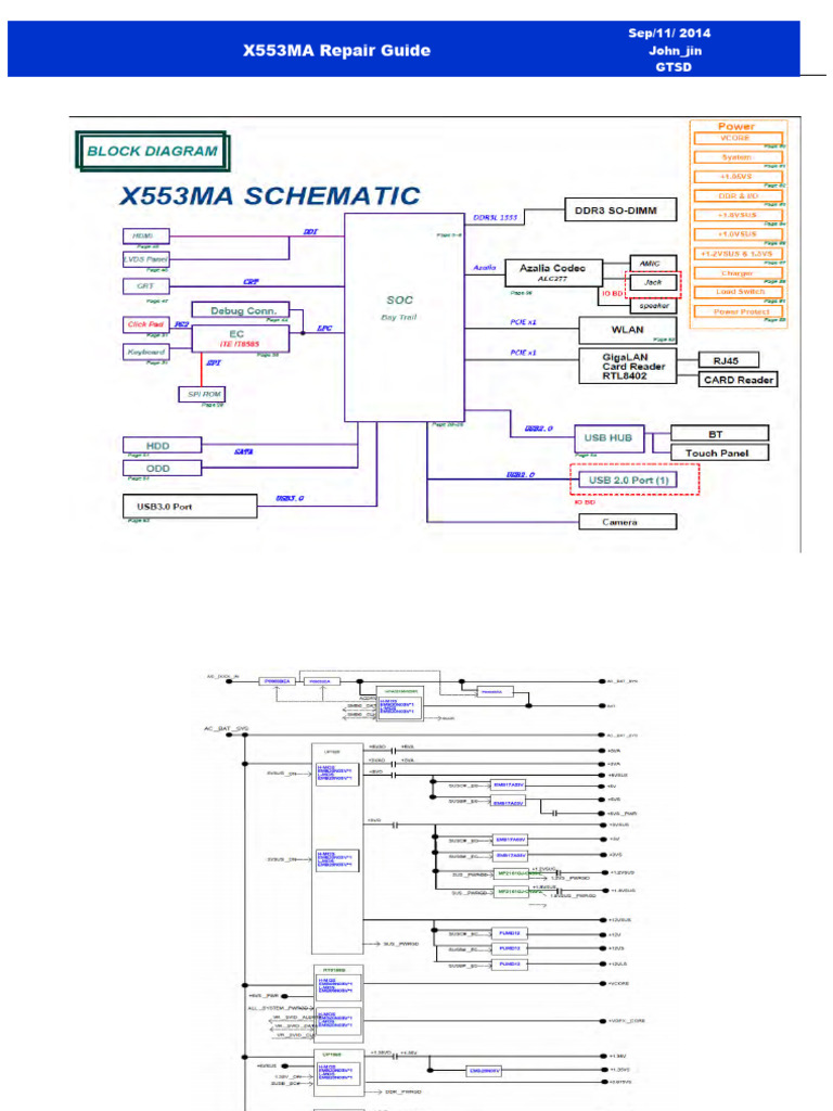 X553MA Repair Guide Rev2.0 | PDF | Electrical Engineering | Electricity