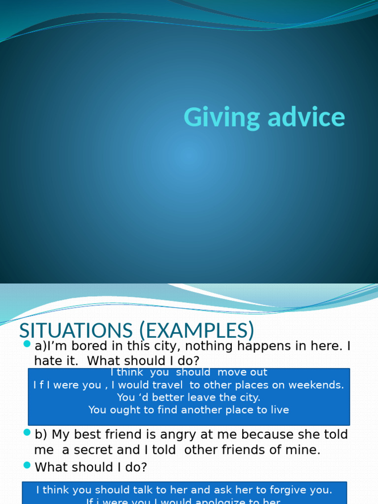 Effective Advice-Giving Techniques | PDF | Lifestyle