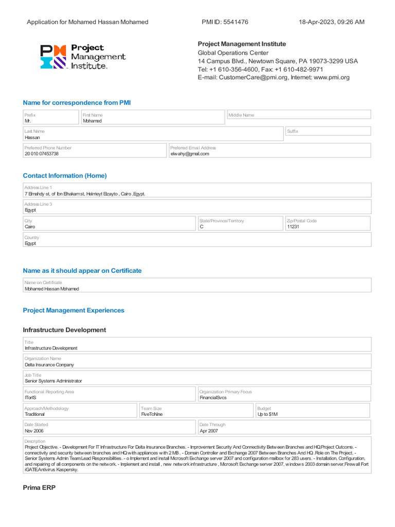 Application Report - 6517069 | PDF | Project Management | Enterprise ...