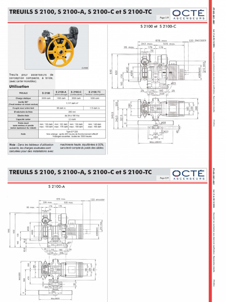 Octe Treuil S 2100... | PDF