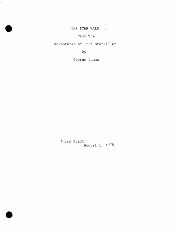 Star Wars 2nd Draft | PDF
