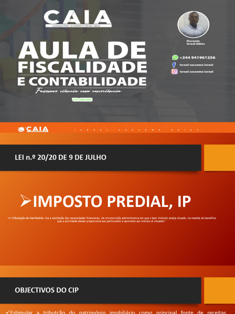 Imposto Predial: Lei 20/20 de 2020 | PDF | Impostos | Servidão ...