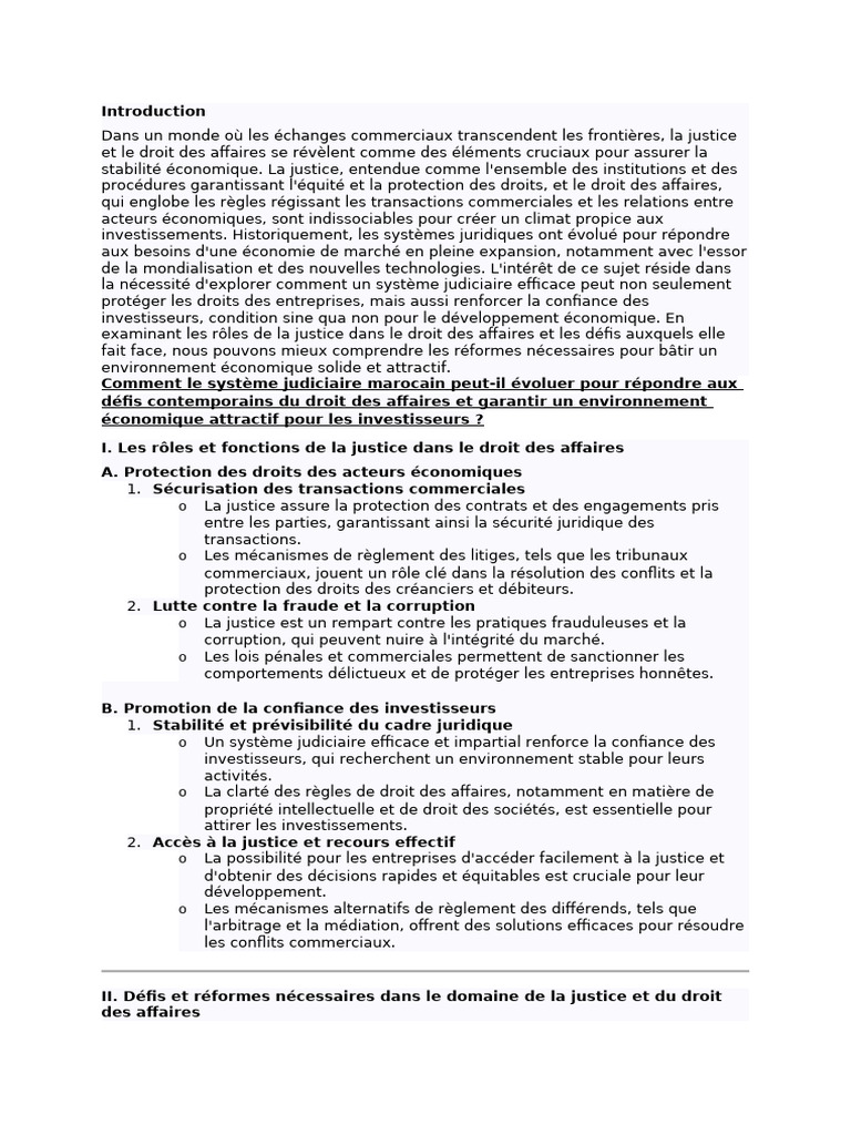 Justice et Droit des Affaires au Maroc | PDF | Justice | Crime et violence