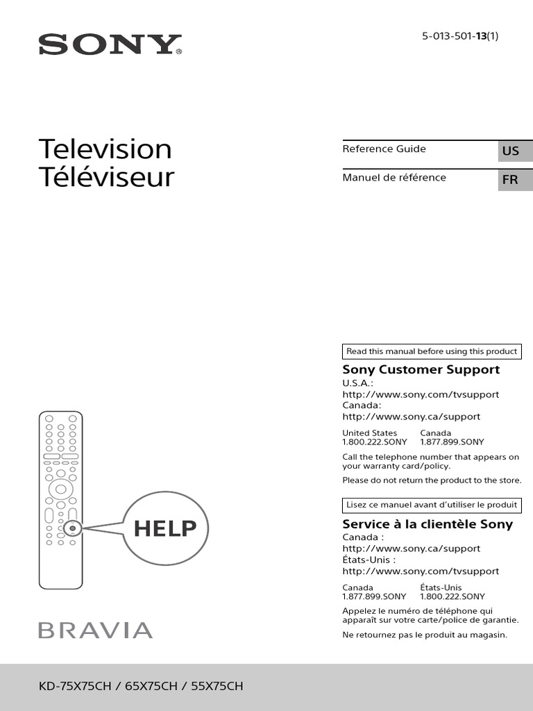 Sony TV Setup & Safety Guide | PDF | Radio | Electromagnetic Interference
