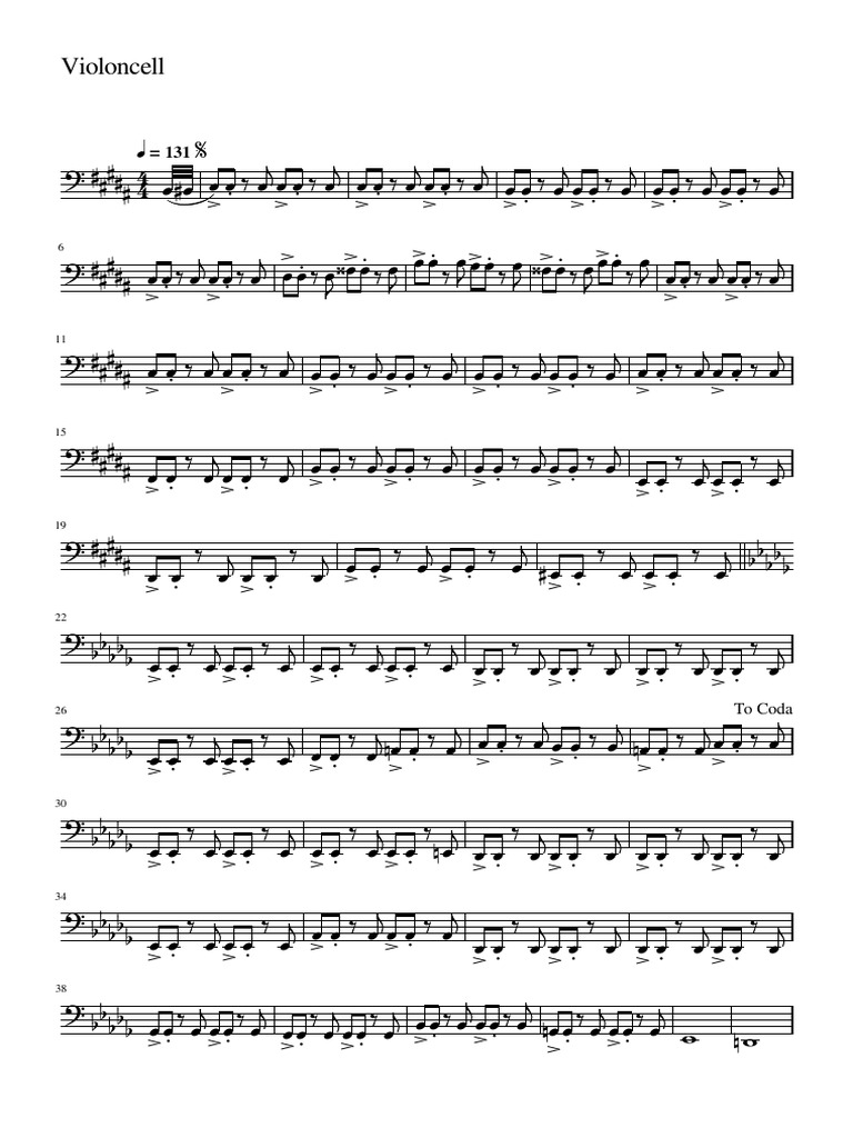 Violin Cello Sheet Music Guide | PDF