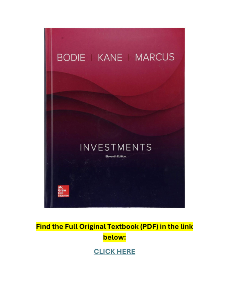 Investments 11th Edition PDF Download | PDF | Option (Finance
