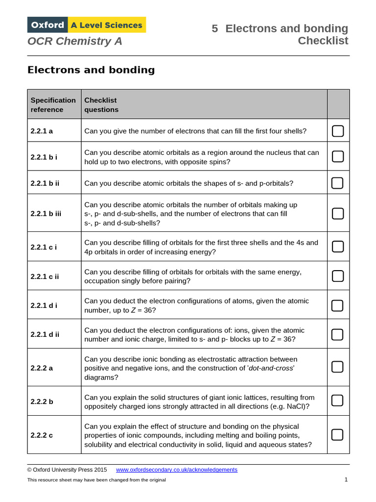 5 Electrons and Bonding | PDF | Chemical Bond | Ionic Bonding