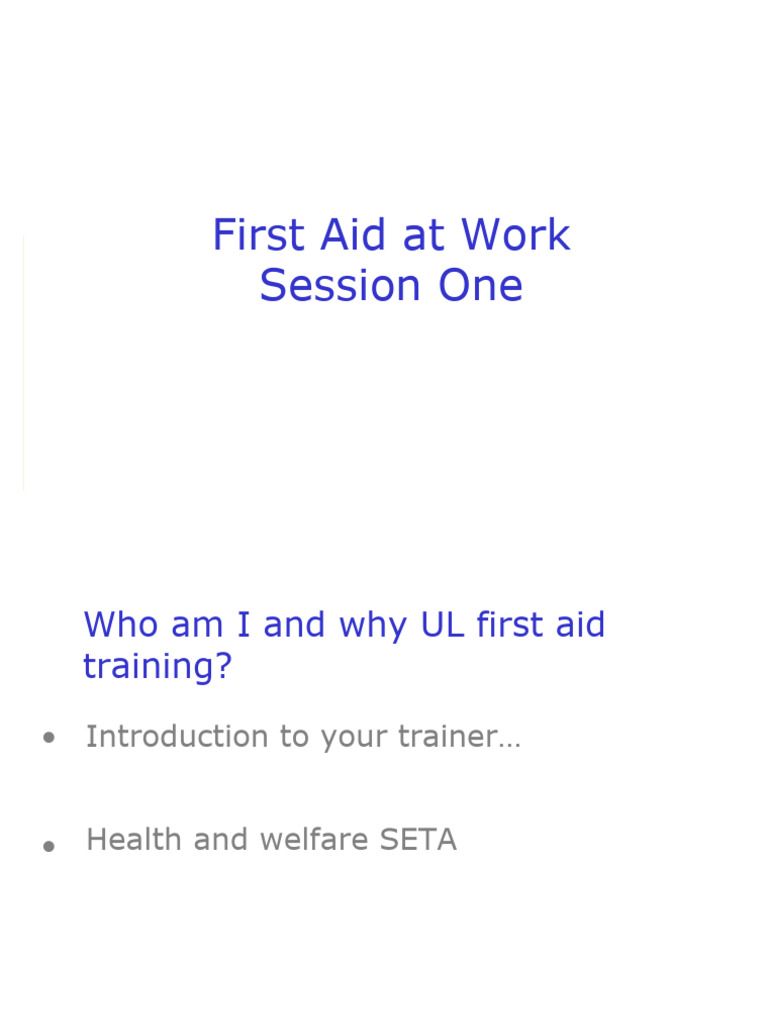 First Aid at Work | PDF