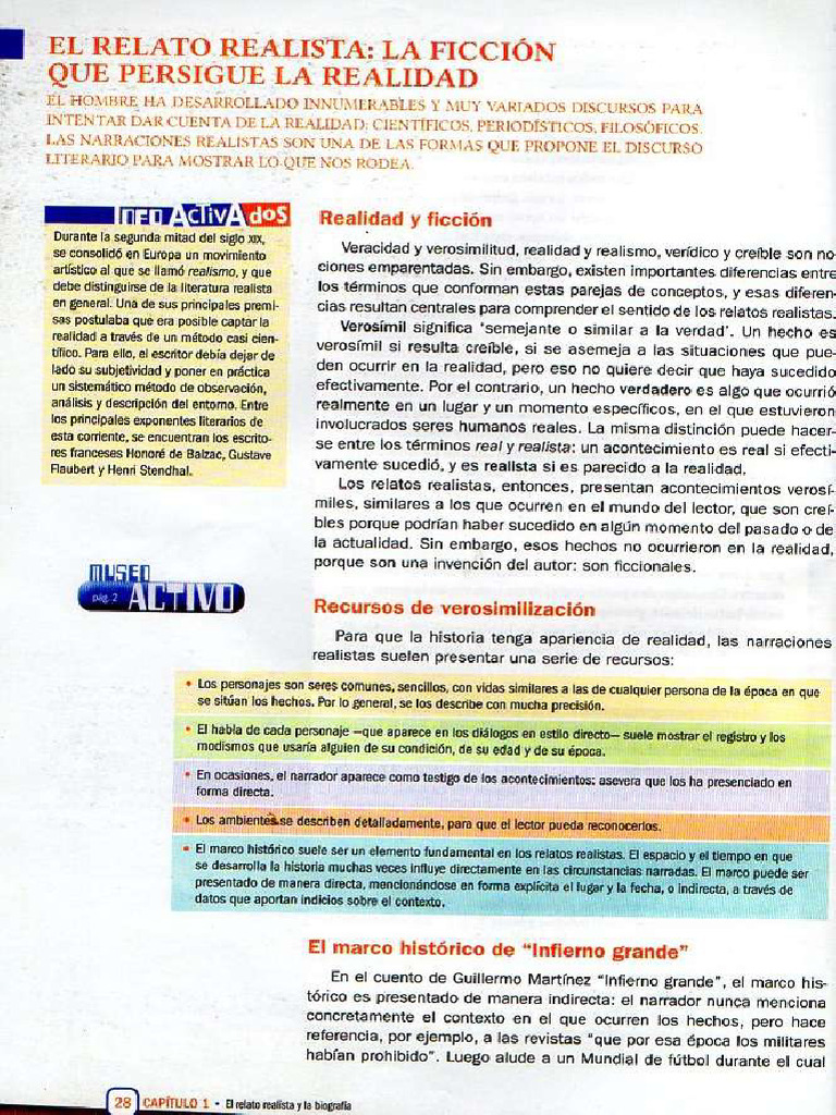 El Relato Realista La Ficcion Que Persigue La Realidad | PDF