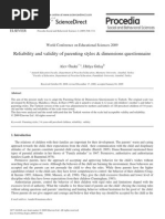 10 Reliability and Validity of Parentig Styles & Dimensions Questionnaire