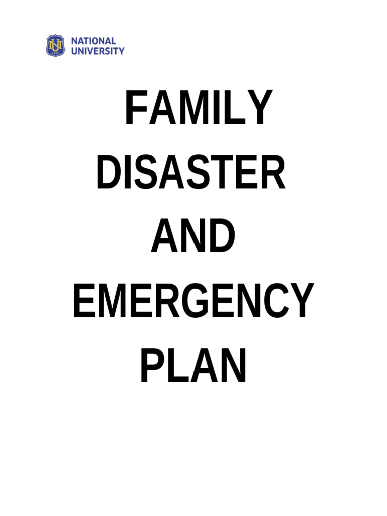Family Emergency Disaster Plan Guide | PDF | Natural Disasters | Flood
