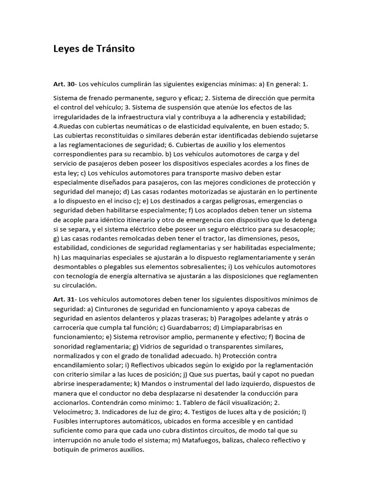 Leyes De Tránsito Pdf Licencia De Conducir Semáforo