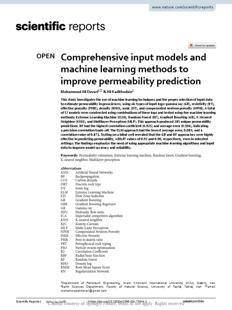 Comprehensive Input Models and Machine Learning Me | PDF | Machine ...