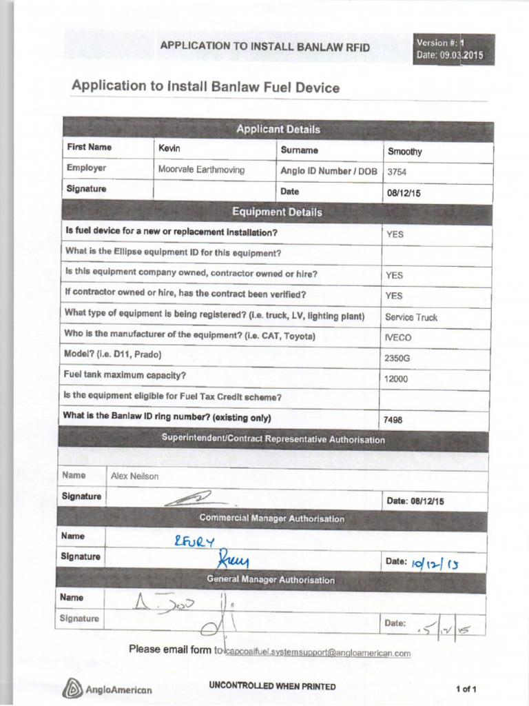 Banlaw Form | PDF