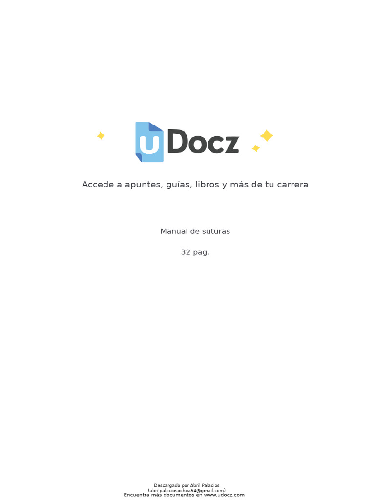 Manual De Suturas Pdf Sutura Quirúrgica